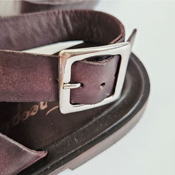 NWOB Free People Collection Romeo Square Toe Wrap Sandal in Chocolate Brown - Picture 10 of 14